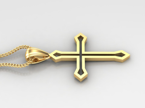 Cross Pendant Jesus Christ 4CP0023 3D 打印模型