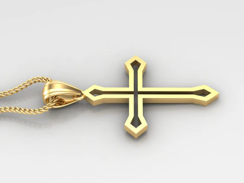 Cross Pendant Jesus Christ 4CP0023 3D Print Model