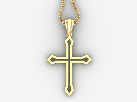 Cross Pendant Jesus Christ 4CP0023 3D 打印模型