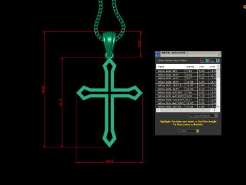 Cross Pendant Jesus Christ 4CP0023 3D 打印模型