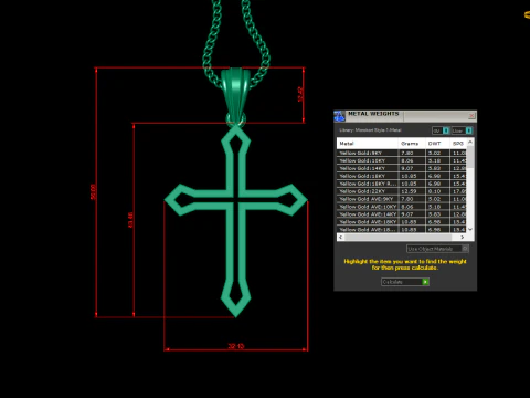 Cross Pendant Jesus Christ 4CP0023 3D Print Model