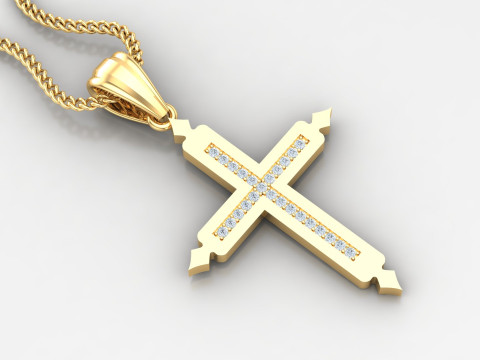 Cross Pendant Jesus Christ 4CP0024 3D-Druckmodell