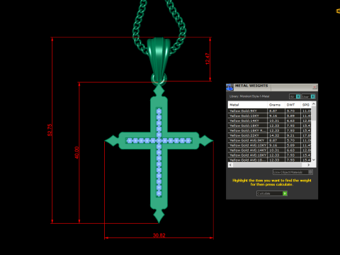 Cross Pendant Jesus Christ 4CP0024 3D Print Model