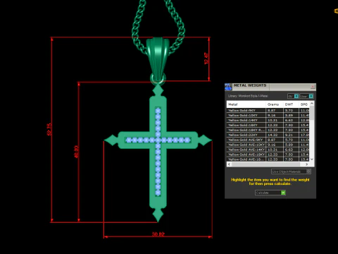 Cross Pendant Jesus Christ 4CP0024 3D Print Model