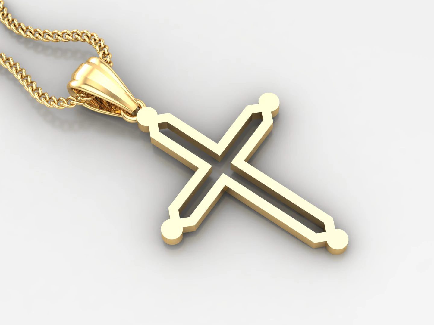 Cross Pendant Jesus Christ 4CP0025 3D Print Model .c4d .max .obj .3ds .fbx .stl .blend 