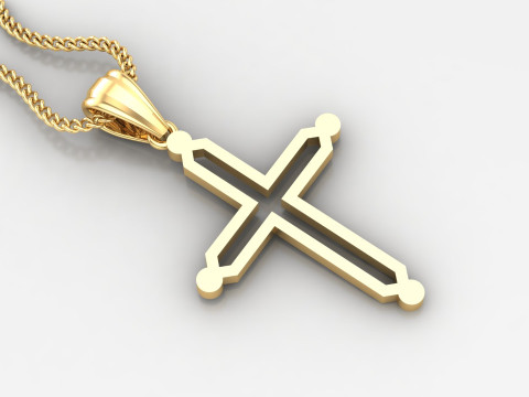 Cross Pendant Jesus Christ 4CP0025 3D Print Model