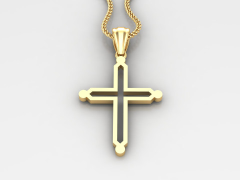 Cross Pendant Jesus Christ 4CP0025 Modèles 3D en vedette