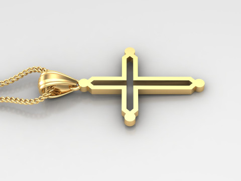 Cross Pendant Jesus Christ 4CP0025 Modèles 3D en vedette
