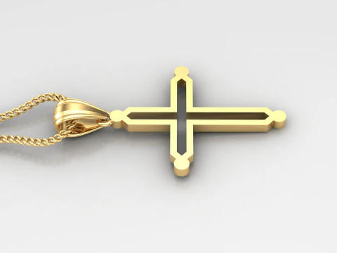 Cross Pendant Jesus Christ 4CP0025 3D Print Model