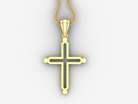 Cross Pendant Jesus Christ 4CP0025 Modèles 3D en vedette
