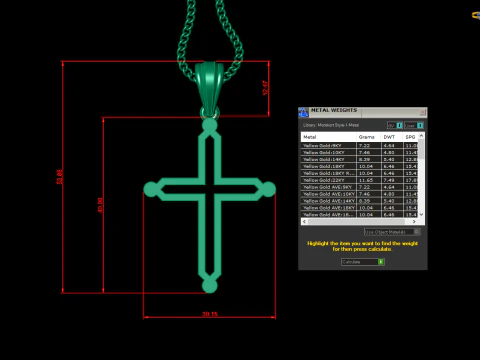Cross Pendant Jesus Christ 4CP0025 3D Print Model