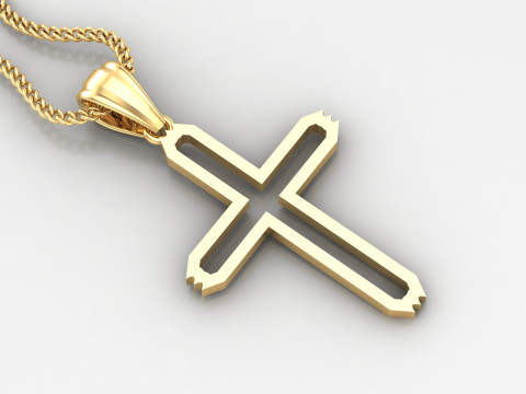 Cross Pendant Jesus Christ 4CP0026 3D 打印模型
