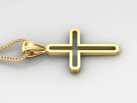 Cross Pendant Jesus Christ 4CP0026 3D Print Model