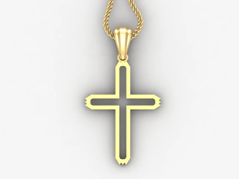 Cross Pendant Jesus Christ 4CP0026 3D Print Model