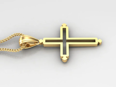 Cross Pendant Jesus Christ 4CP0027 3D Print Model
