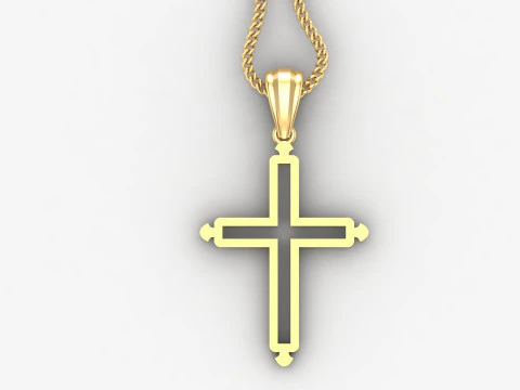 Cross Pendant Jesus Christ 4CP0027 3D Print Model