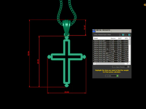 Cross Pendant Jesus Christ 4CP0027 3D Print Model