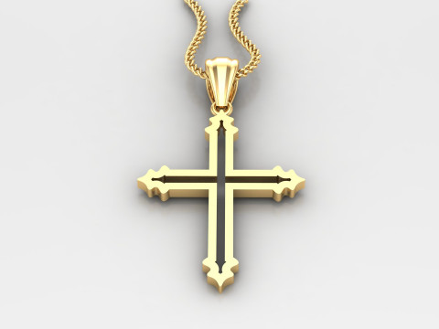 Cross Pendant Jesus Christ 4CP0028 3D Druckmodell
