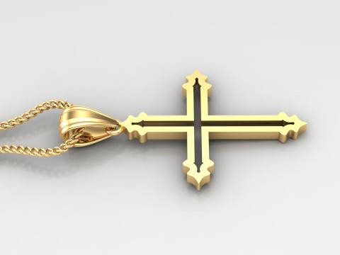 Cross Pendant Jesus Christ 4CP0028 3D Druckmodell