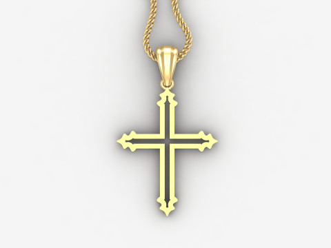 Cross Pendant Jesus Christ 4CP0028 3D Druckmodell