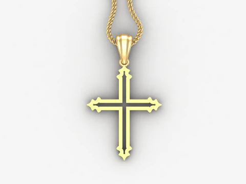 Cross Pendant Jesus Christ 4CP0028 3D Print Model