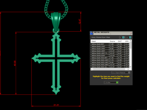 Cross Pendant Jesus Christ 4CP0028 3D Druckmodell
