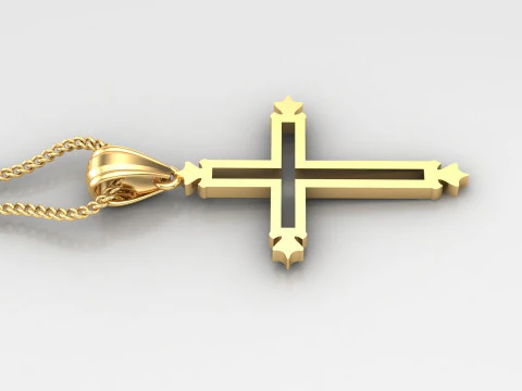 Cross Pendant Jesus Christ 4CP0029 3D Print Model