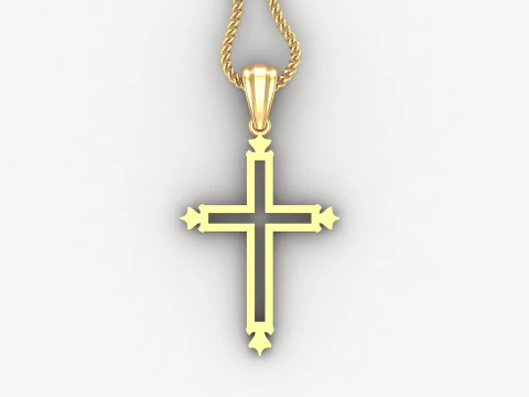 Cross Pendant Jesus Christ 4CP0029 3D Print Model