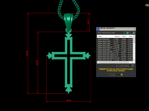 Cross Pendant Jesus Christ 4CP0029 3D 프린트 모델