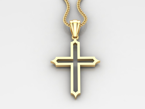 Cross Pendant Jesus Christ 4CP0030 3D Принт Модель