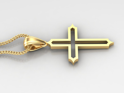 Cross Pendant Jesus Christ 4CP0030 3D Принт Модель