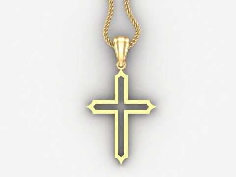 Cross Pendant Jesus Christ 4CP0030 3D Принт Модель
