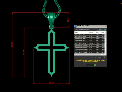 Cross Pendant Jesus Christ 4CP0030 3D Print Model