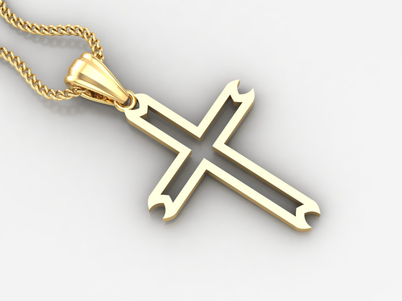 Cross Pendant Jesus Christ 4CP0031 3D 프린트 모델 .c4d .max .obj .3ds .fbx .stl .blend 