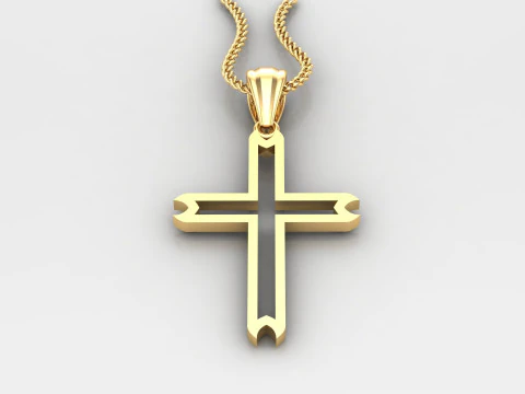 Cross Pendant Jesus Christ 4CP0031 3D Print Model
