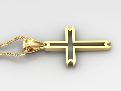 Cross Pendant Jesus Christ 4CP0031 3D Print Model