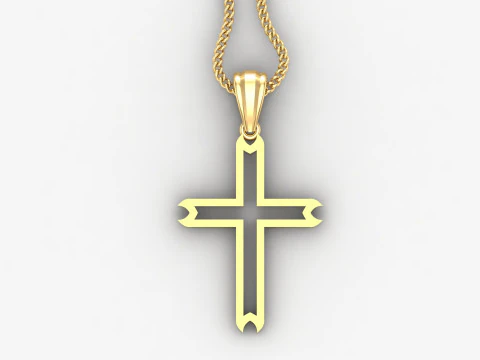Cross Pendant Jesus Christ 4CP0031 3D Print Model
