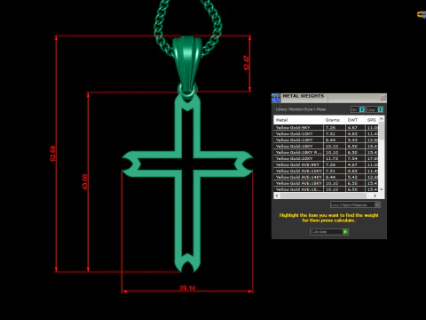 Cross Pendant Jesus Christ 4CP0031 3D Print Model
