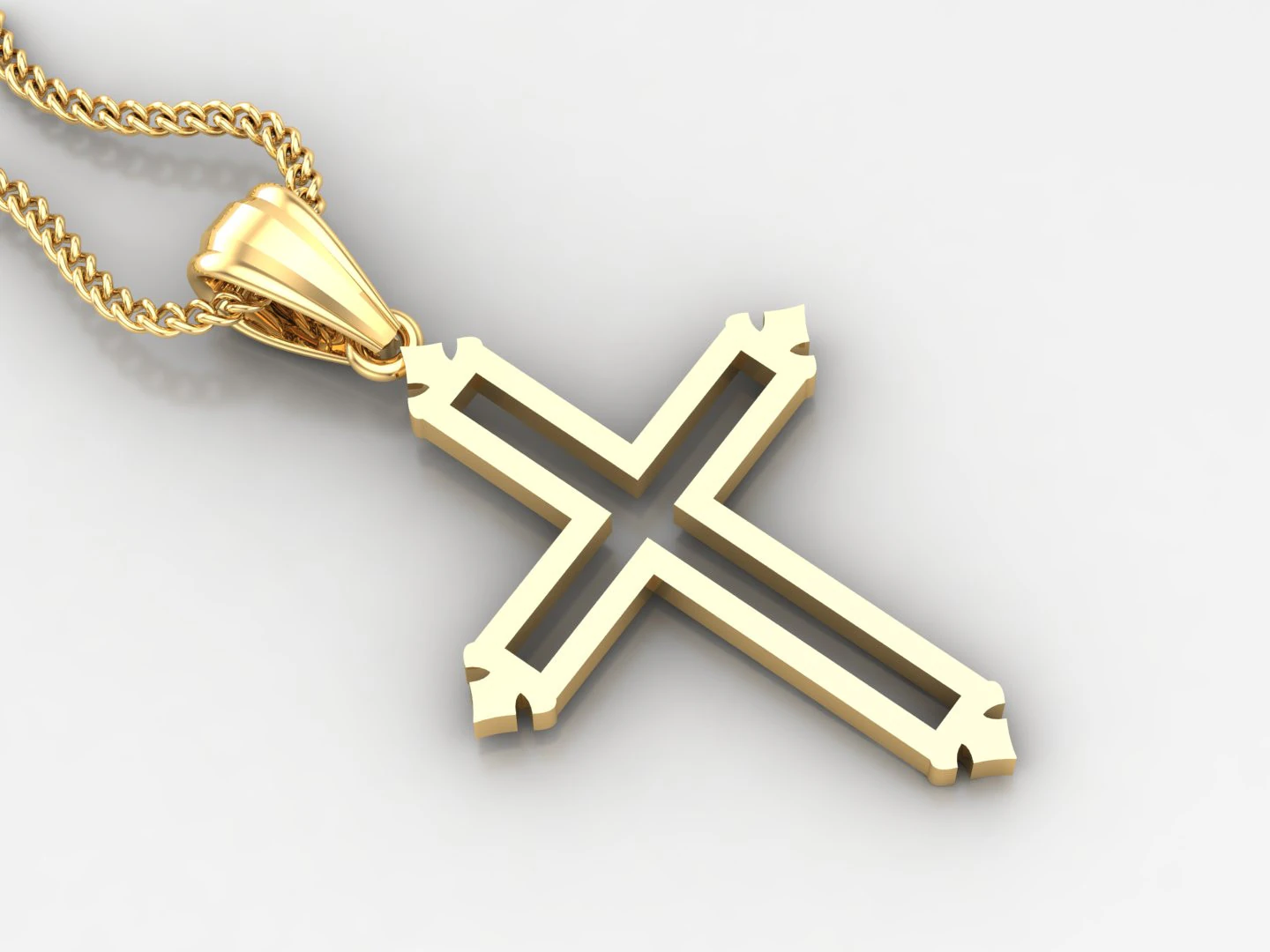 Cross Pendant Jesus Christ 4CP0032 3D Print Model .c4d .max .obj .3ds .fbx .stl .blend 