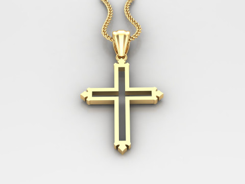 Cross Pendant Jesus Christ 4CP0032 Modello di stampa 3D