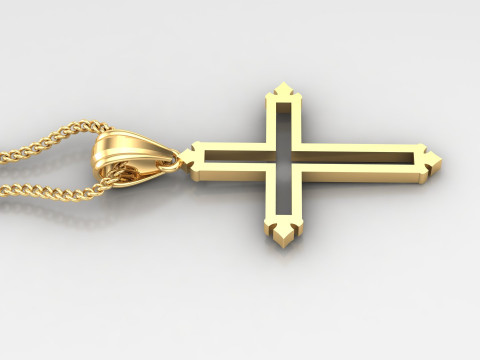 Cross Pendant Jesus Christ 4CP0032 Modello di stampa 3D