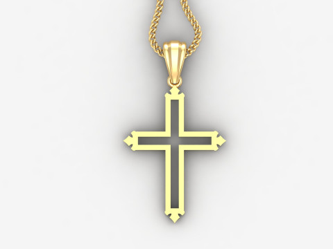 Cross Pendant Jesus Christ 4CP0032 Modello di stampa 3D