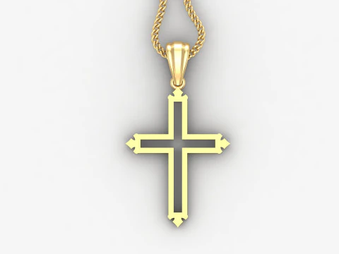 Cross Pendant Jesus Christ 4CP0032 3D Print Model