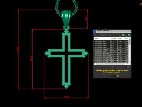 Cross Pendant Jesus Christ 4CP0032 3D Print Model