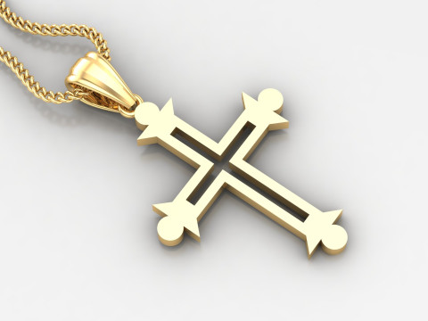 Cross Pendant Jesus Christ 4CP0033 3D Baskı Modeli