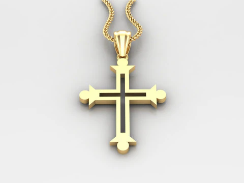 Cross Pendant Jesus Christ 4CP0033 3D Print Model