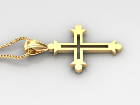 Cross Pendant Jesus Christ 4CP0033 Modelo de Impressão 3D