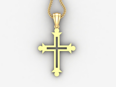 Cross Pendant Jesus Christ 4CP0033 Modelo de Impressão 3D