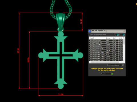 Cross Pendant Jesus Christ 4CP0033 3D Print Model
