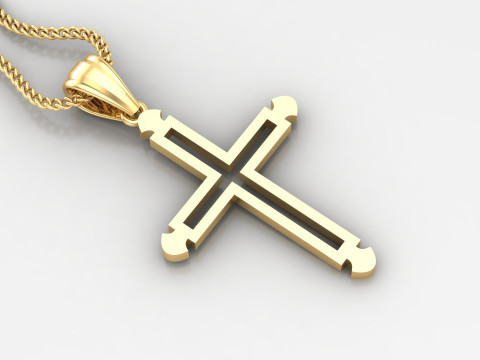 Cross Pendant Jesus Christ 4CP0034 3D-printmodel